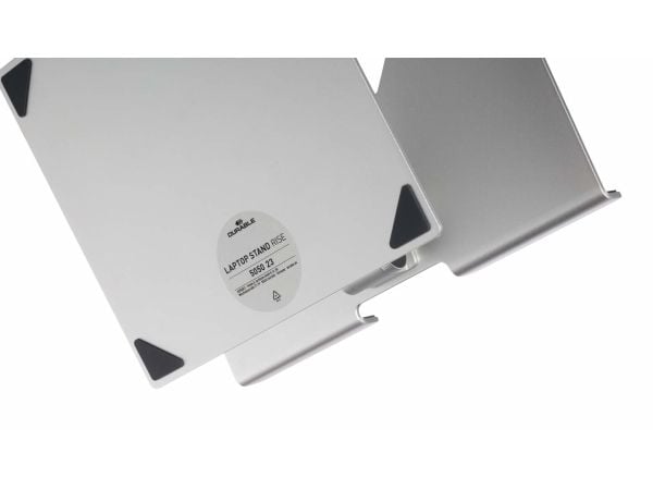 DURABLE RISE - Stativ - sammenleggbar - for notebook/nettbrett - aluminium - sølv - skjermstørrelse: 10"-17" - skrivebord