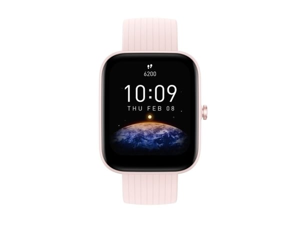 Amazfit Bip 3 Pro - Älykello rannekkeella - silikoni - ranteen koko: 153-218 mm - näyttö 1.69" - Bluetooth - 33.2 g - vaaleanpunainen väri