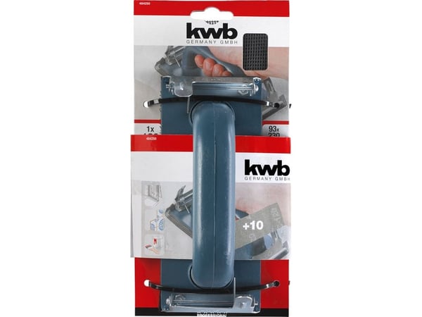 kwb 484250, Slipe Plate, Manuelt slipesett, P120, Silisiumkarbid, Etterbehandling, Malingsfjerning, Fjerner rust, Gips, Stukkatur