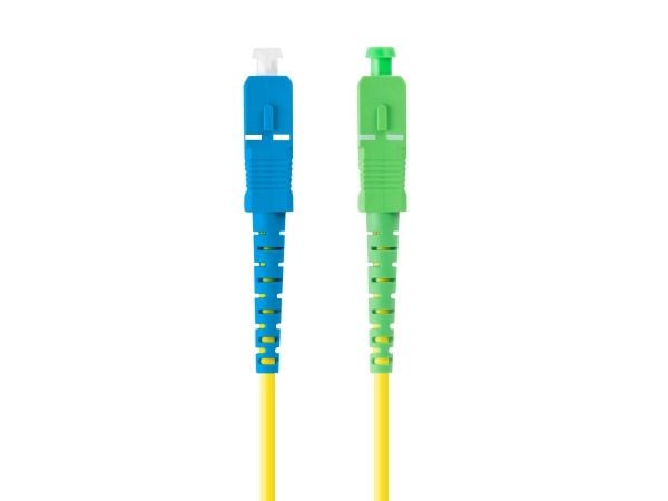 Lanberg - Koblingskabel - SC/APC-enkeltmodus (hann) til SC/UPC-enkeltmodus (hann) - 2 m - 3 mm - fiberoptisk - simpleks - 9 / 125 micron - G.657.A1...