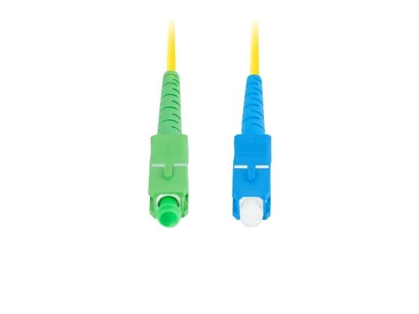 Lanberg - Koblingskabel - SC/APC-enkeltmodus (hann) til SC/UPC-enkeltmodus (hann) - 2 m - 3 mm - fiberoptisk - simpleks - 9 / 125 micron - G.657.A1...