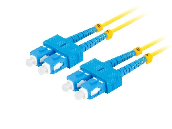 Lanberg - Koblingskabel - SC/UPC-enkeltmodus (hann) til SC/UPC-enkeltmodus (hann) - 5 m - 3 mm - fiberoptisk - dupleks - 9 / 125 micron - G.657.A1 ...
