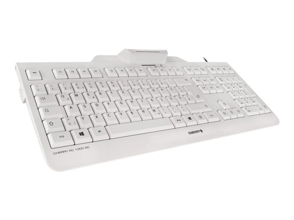 CHERRY KC 1000 SC - Tastatur - USB - USA/Europa - tastsvitsj: CHERRY LPK - blekgrå