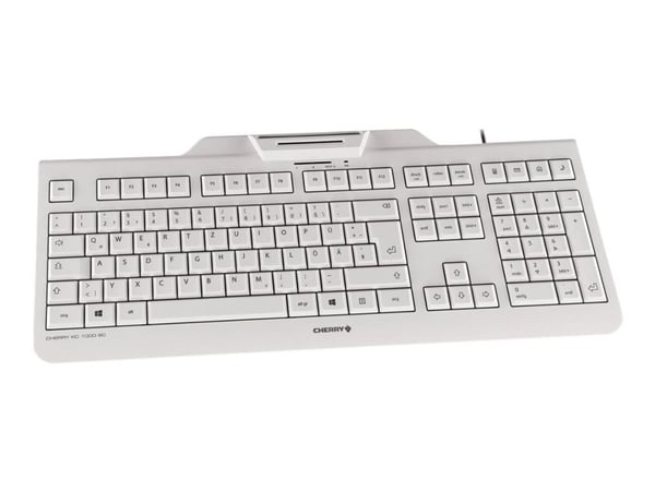CHERRY KC 1000 SC - Tastatur - USB - USA/Europa - tastsvitsj: CHERRY LPK - blekgrå