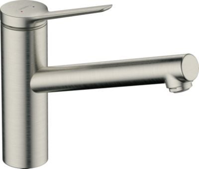 HG Zesis M33 køkkenarmatur - etgrebsbatteri 220mm tud t/kv Steel-optik