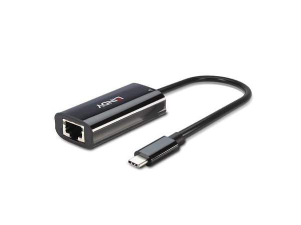 Lindy 43328, USB 3.2 Gen 1 (3.1 Gen 1) Type-C, RJ-45, USB Type-C, 5000 Mbit/s, lajittelu, muovi, 100 W