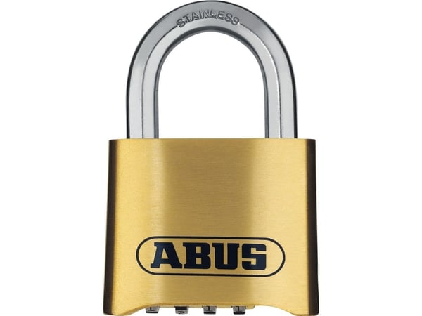 ABUS 180IB/50, Tradisjonell, Kombinasjonslås, Bruk av universalnøkkel mulig, Messing, Messing, Herdet stål