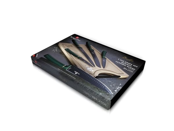 Berlinger Haus BH-2551, Kniv sett, Rustfritt stål, Rustfritt stål, Sort, Grønn, Tre