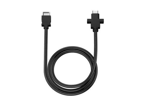 Fractal Design Model D - USB-kabel - USB-C header (hann) til USB-C (hunn) panelmonterbar - 67 cm - svart - for Fractal Design Focus 2; Pop Air, Min...