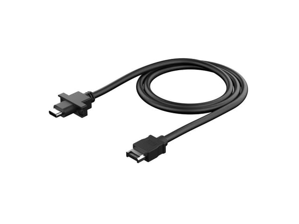 Fractal Design Model D - USB-kabel - USB-C header (hann) til USB-C (hunn) panelmonterbar - 67 cm - svart - for Fractal Design Focus 2; Pop Air, Min...