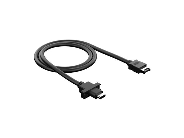Fractal Design Model D - USB-kabel - USB-C header (hann) til USB-C (hunn) panelmonterbar - 67 cm - svart - for Fractal Design Focus 2; Pop Air, Min...