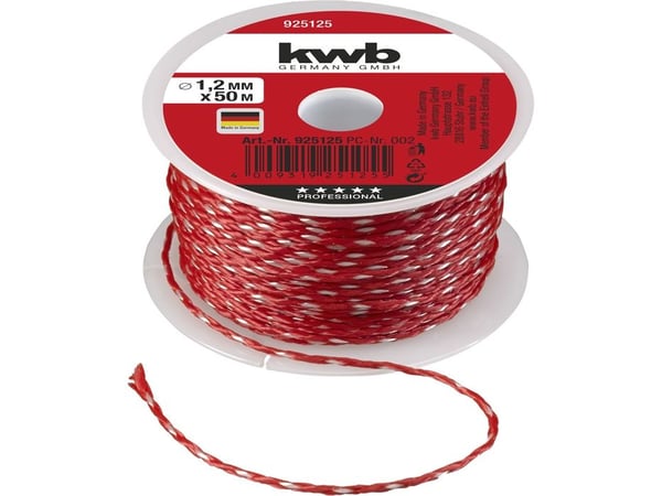 kwb 925125, Nylon, Rød, 50 m, 1,2 mm, 1 stykker