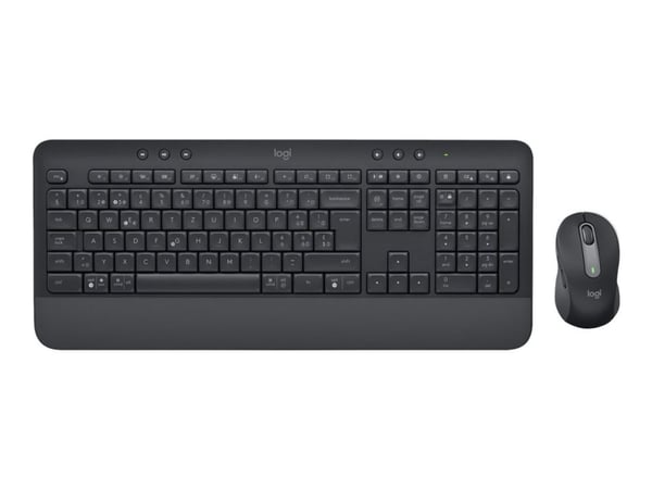 Logitech Signature MK650 Combo for Business - Tastatur- og mussett - trådløs - Bluetooth LE - AZERTY - Fransk - grafitt