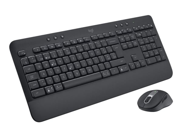Logitech Signature MK650 Combo for Business - Tastatur- og mussett - trådløs - Bluetooth LE - AZERTY - Fransk - grafitt