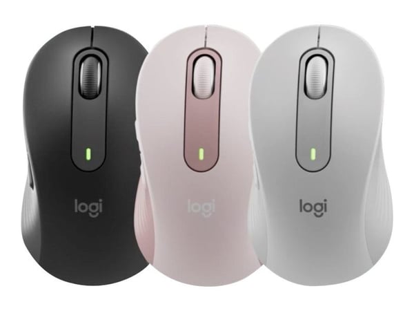 Logitech Signature M650 - Mus - optisk - 5 knapper - trådløs - 2.4 GHz, Bluetooth - Logitech Logi Bolt USB-mottaker - rosa