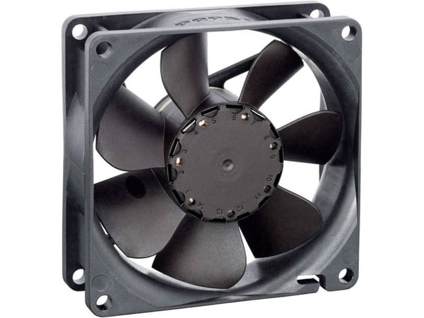EBM Papst 8412N/2GME Aksialventilator 12 V/DC 55 m³/h (L x B x H) 80 x 80 x 25,4 mm