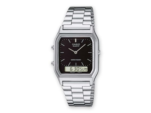 Casio Vintage AQ-230A-1DMQYES - Armbandsur - kvarts - analog+digital - harts
