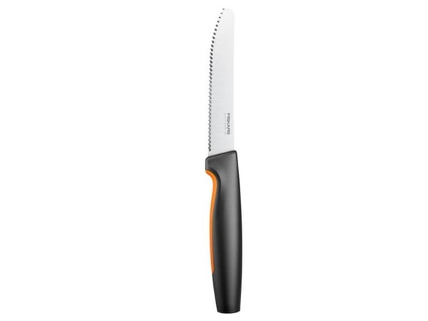 Fiskars 1057558, Knivuppsättning, Rostfritt stål, Rostfritt stål, Svart, Ergonomisk, Mjukt grepp, Finland