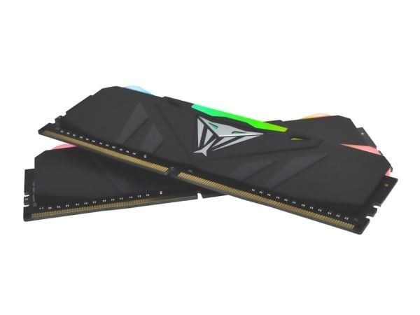 Patriot Viper Steel RGB - DDR4 - sett - 16 GB: 2 x 8 GB - DIMM 288-pin - 3200 MT/s / PC4-25600 - CL16 - 1.35 V - ikke-bufret - ikke-ECC - svart