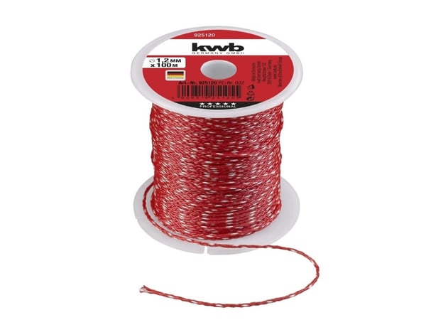 kwb 925120, Nylon, Rød, 100 m, 1,2 mm