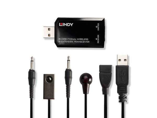 Lindy 38331, AV-sender og -mottaker, 150 m, Koblet med ledninger (ikke trådløs), Svart