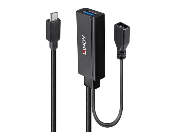 Lindy 43344, USB 3.2 Gen 1 (3.1 Gen 1) Type-C, USB 3.2 Gen 1 (3.1 Gen 1) Type-A, 5000 Mbit/s, Sort, Akrylonitril-butadien-styren (ABS), Rund kabel