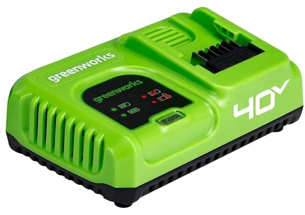 Greenworks 2945107, Batterilader, Grønn, AC, 220 - 240 V, Lithium-Ion (Li-Ion), Akrylonitril-butadien-styren (ABS)