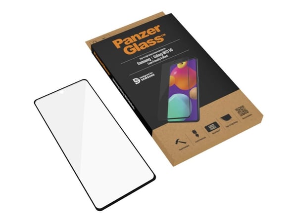 PanzerGlass - Skjermbeskyttelse for mobiltelefon - glass - rammefarge svart - for Samsung Galaxy M53 5G