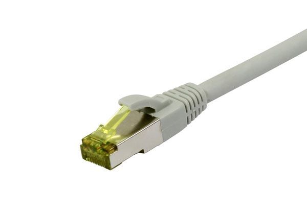 Patchkabel RJ45 CAT6A 500Mhz 10m grå SSTPSFTP TPELSZHUltraflex AWG26 med CAT7 råkabel Synergy 21