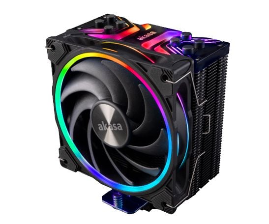 Akasa Soho H4 Plus - Prosessori-ilmanjäähdytin - (AM4, LGA1200, LGA1700, AM5, LGA115x Socket, LGA20XX) - kupariset lämpöputket alumiinisilla jäähdy...