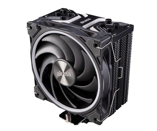 Akasa Soho H4 Plus - Prosessori-ilmanjäähdytin - (AM4, LGA1200, LGA1700, AM5, LGA115x Socket, LGA20XX) - kupariset lämpöputket alumiinisilla jäähdy...