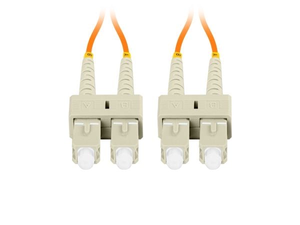Lanberg - Koblingskabel - SC/UPC (hann) til SC/UPC (hann) - 5 m - 3 mm - fiberoptisk - dupleks - 50 / 125 mikroner - OM2 - halogenfri - oransje - (...