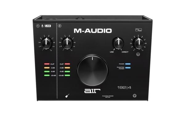M-AUDIO AIR 192|4, Desktop, Sort, Metall, Kraft indikator, USB, 24-bit/192kHz