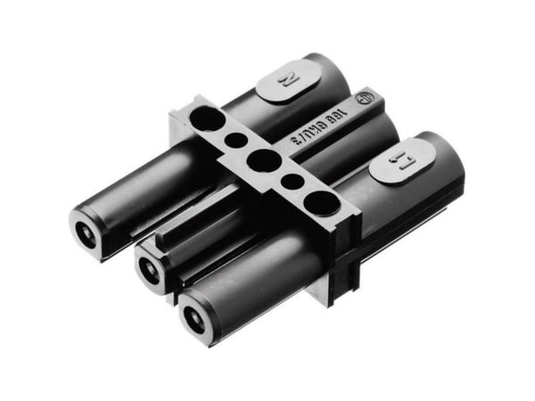 Adels-Contact AC 166 GKU/ 3 Strömadapter Strömkontakt - Strömanslutning Totalt antal poler: 2 + PE Svart 1 st