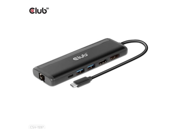 Club 3D - Dokkingstasjon - USB-C 3.2 Gen 1 - HDMI, DP - GigE