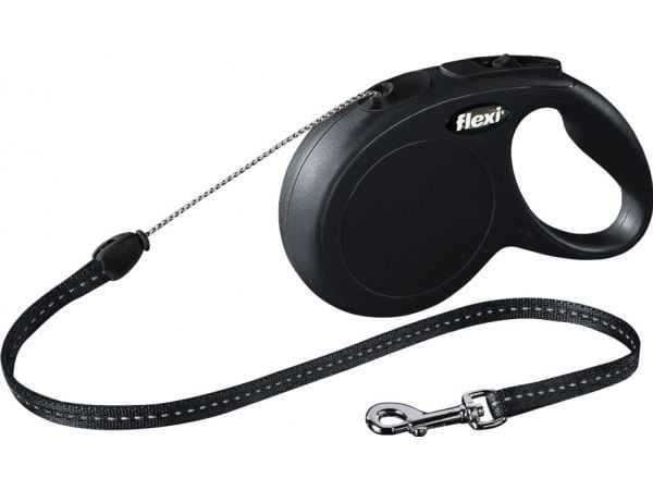 flexi New Classic hihna S, 8M, 12KG, musta