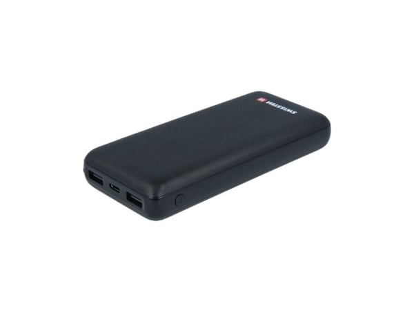 Swissten 22013928, Svart, Universell, Lithium Polymer (LiPo), 20000 mAh, USB, Micro-USB