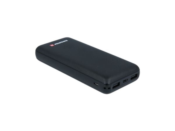 Swissten 22013928, Svart, Universell, Lithium Polymer (LiPo), 20000 mAh, USB, Micro-USB