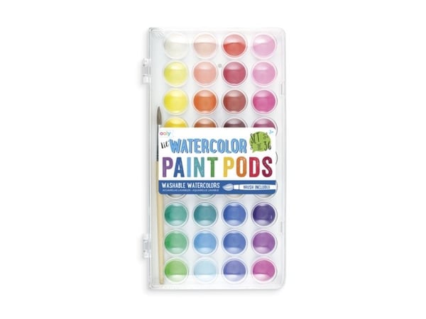 Ooly Watercolor maling, vaskbar, 36 farger + pensel (272750) |