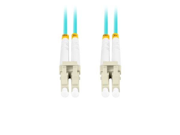 Lanberg - Koblingskabel - LC/UPC-multimodus (hann) til LC/UPC-multimodus (hann) - 2 m - 3 mm - fiberoptisk - dupleks - 50 / 125 mikroner - OM3 - ha...