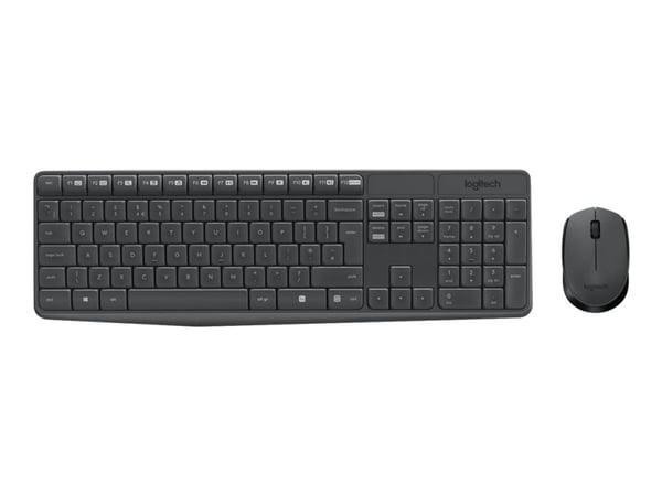 Logitech MK235 - Sats med tangentbord och mus - trådlös - 2.4 GHz - italiensk