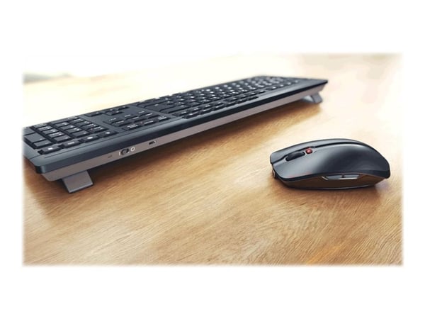 CHERRY Stream Desktop Recharge, Täysikokoinen (100 %), Langaton, Langaton RF, AZERTY, Musta, Sisältää hiiren