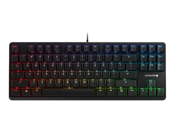 CHERRY G80-3000N RGB TKL - Taulukkokirja - bagbelyst - USB - US International - tastkontakt: CHERRY MX Silent Red - lajittelu
