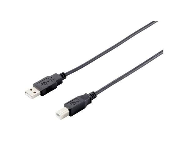 Equip 128860, 1,8 m, USB A, USB B, USB 2.0, Hankjønn/hankjønn, Sort