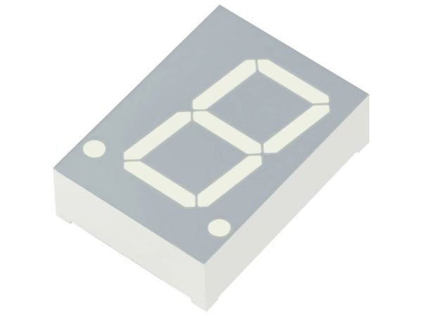 Kingbright 7-segmentsvisning Rød 20 mm 2 V Ciffertal: 1