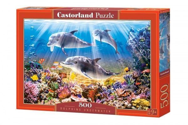 Castorland Dolphins Underwater 500 pcs, 500 stykker, Flora og fauna, 9 år