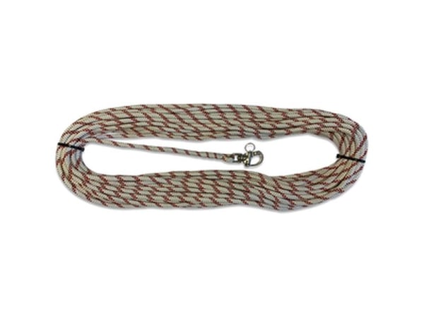 Liros fall m/svirvelhake 10 mm x 35 m, hvit/rød