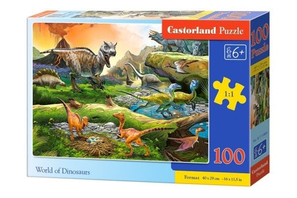 Castorland B-111084, 100 stykker, Dinosaurer, 6 år