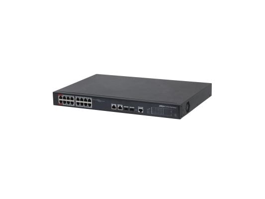Dahua Technology PoE PFS4218-16ET-240, Uhåndtert, Gigabit Ethernet (10/100/1000), Strøm over Ethernet (PoE)