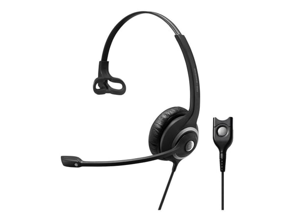 EPOS I SENNHEISER IMPACT SC 230 - 200 Series - kuulokkeet - på øret - kabling - Easy Disconnect - sort, sølv, sort med sølv
